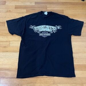 Harley Davidson Black T-Shirt Size L Wisconsin